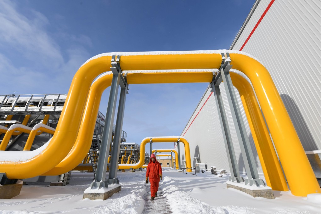 A file photo of a section of the China-Russia east-route natural gas pipeline in Heihe, in China’s northeastern Heilongjiang province. Photo: Xinhua