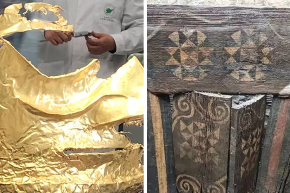 The Chinese government revealed its top archaeology finds from 2021, including artefacts from Sanxingdui (left) and the Warring States period (right). Photo: Handout