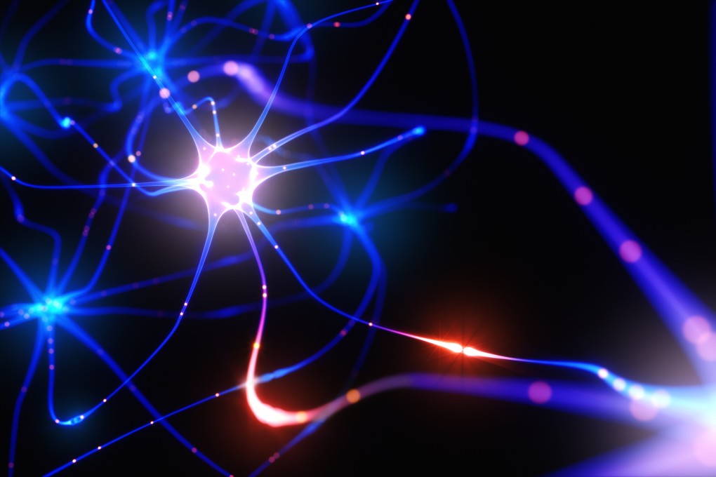 Chinese astronauts could soon be using mind power to operate a giant arm at their space station. Pictured is an artist’s interpretation of neuron pulses within a human brain. Photo: Shutterstock