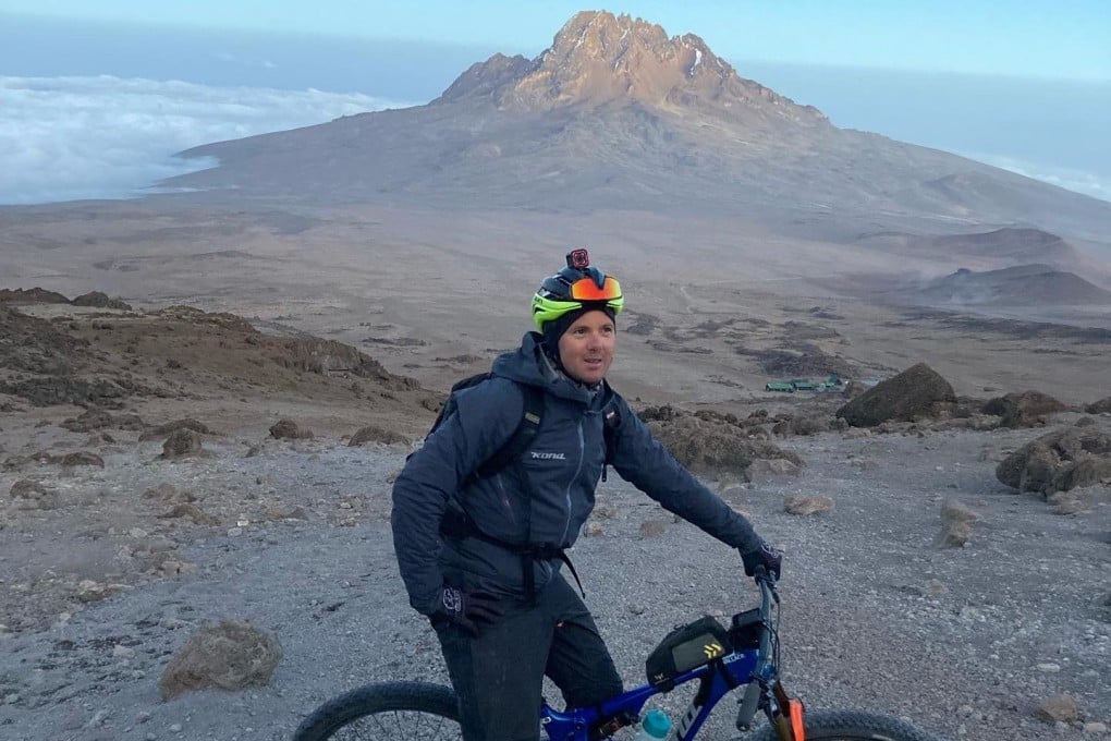 Cory Wallace stops to take a picture during his trek to Mt Kilimanjaro. Photo: Cory Wallace