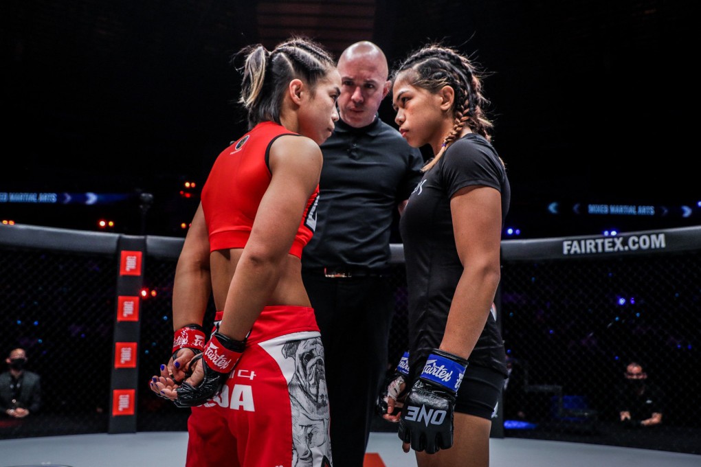 Ham Seo-hee and Denice Zamboanga square off before their atomweight rematch at ONE X in Singapore. Photo: ONE Championship.