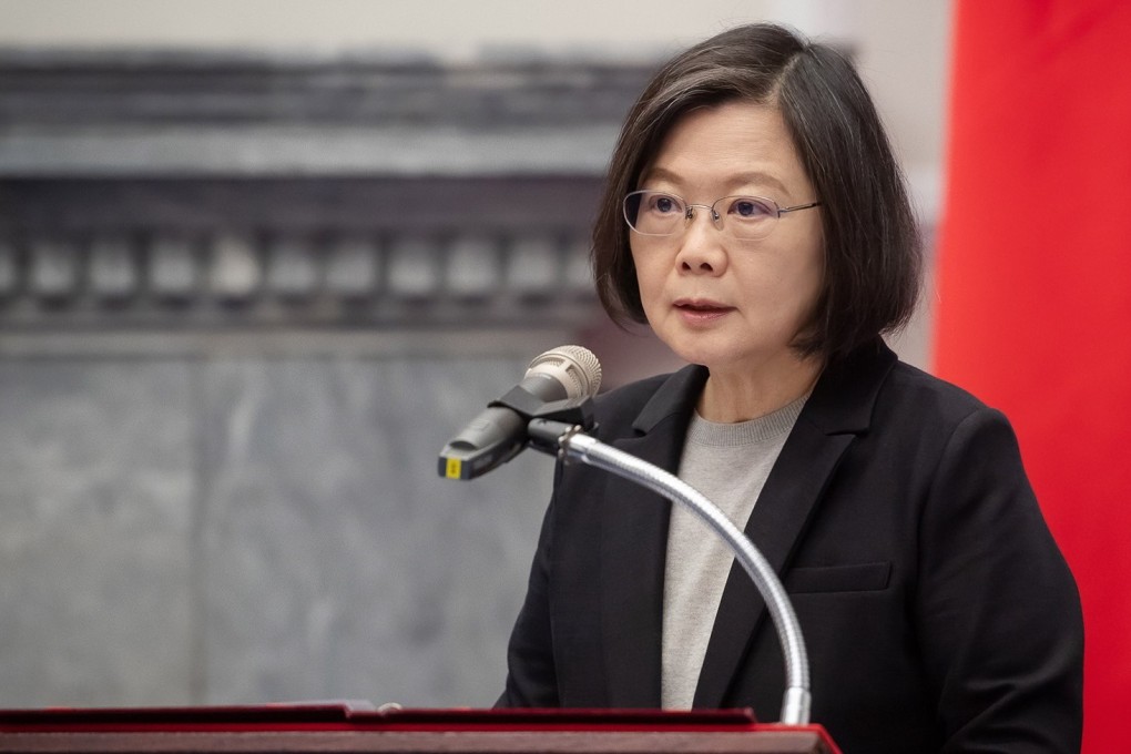 Taiwanese President Tsai Ing-wen said Taiwanese admired how Ukraine’s territorial defence forces were protecting Ukraine. Photo: EPA-EFE/Taiwan Presidential Handout