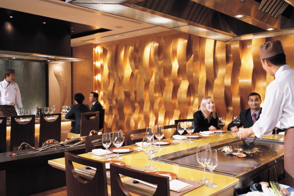 The teppanyaki grill at Nadaman at the Kowloon Shangri-La. It’s food that brings everyone together, says Rob Davenport, whose company makes ecological Japanese kitchenware. Photo: SCMP