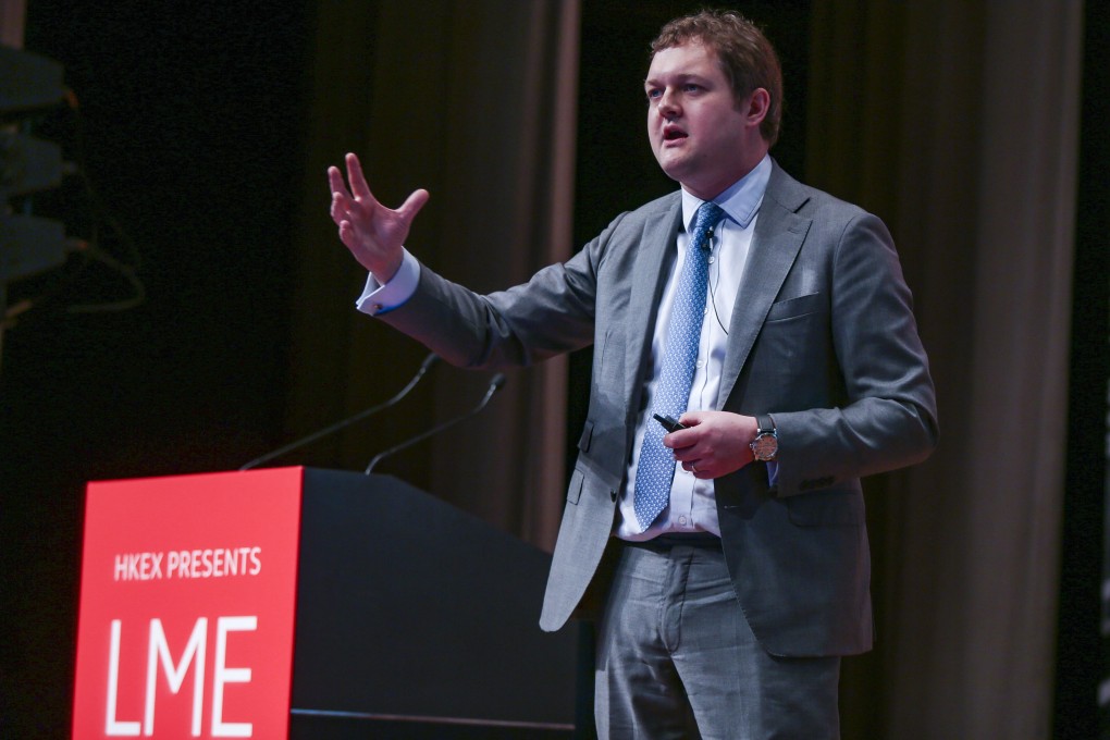 London Metal Exchange CEO Matthew Chamberlai during the LME Asia summit in Hong Kong in 2018.  Photo: Xiaomei Chen