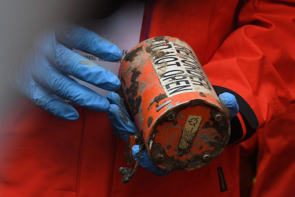 The second black box was recovered at the crash site of the China Eastern Airlines’ plane in Guangxi on Sunday. Photo: Xinhua