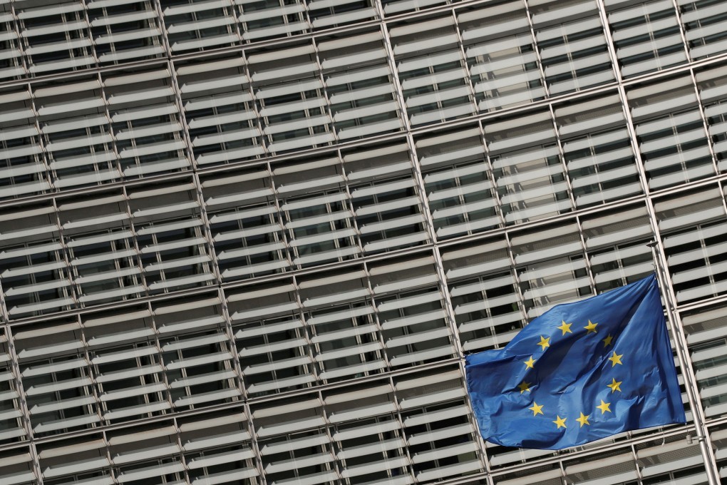 A European Union flag flutters outside the European Commission headquarters in Brussels, Belgium, on March 24, 2021. Photo: Reuters
