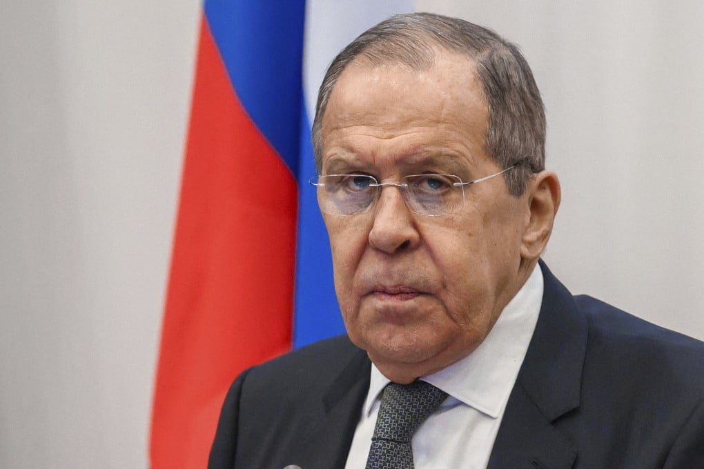 Russian Foreign Minister Sergey Lavrov speaks at the Moscow State Institute of International Relations in Moscow. Photo: Russian Foreign Ministry Press Service via AP