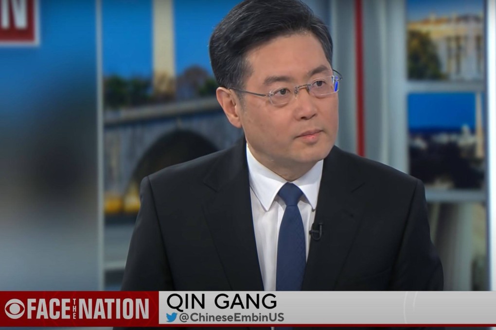 Qin Gang, China’s ambassador to the US, on CBS’ ‘Face the Nation’. Photo: YouTube