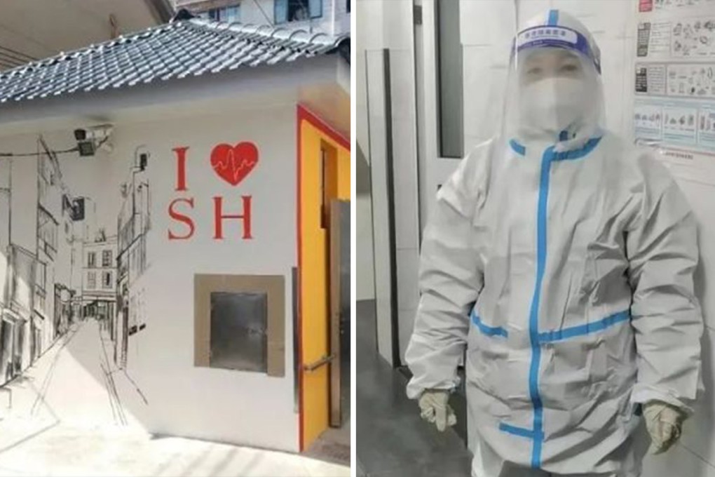 Li Chunqiao (pictured) spent four nights in a public restroom after the compound was locked down to prevent spreading Covid-19. Photo: Handout