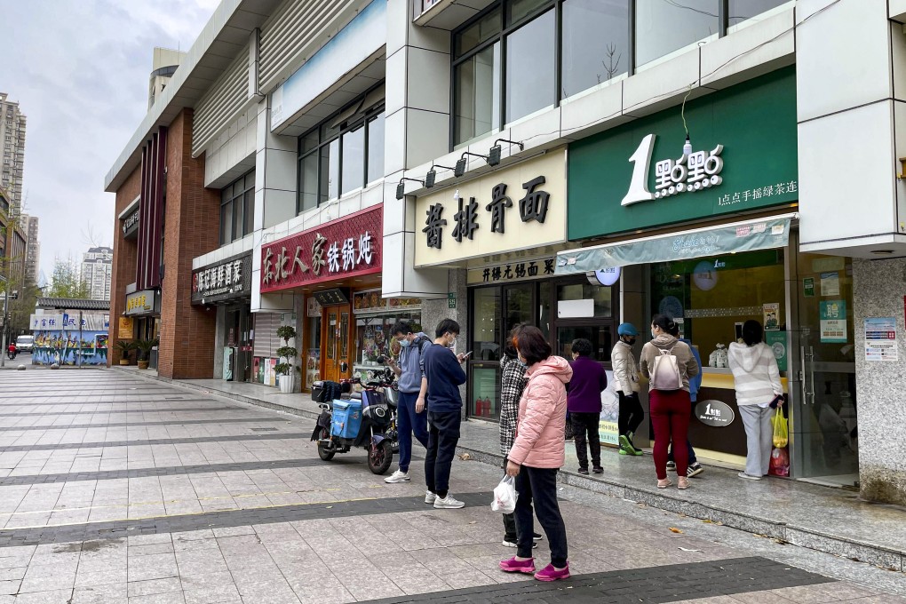 The Huangpu district of Puxi was largely deserted ahead of the formal start of the lockdown on Friday. Photo: Tracy Qu