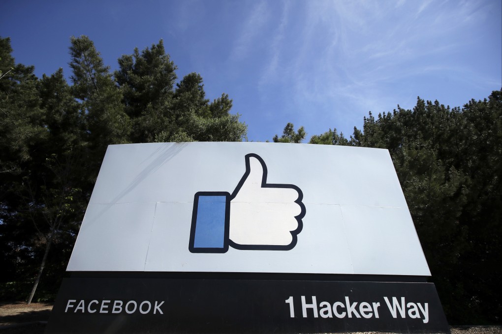 The thumbs up Like logo for Facebook shown at the company’s headquarters in Menlo Park, California, on April 14 2020. Photo: AP