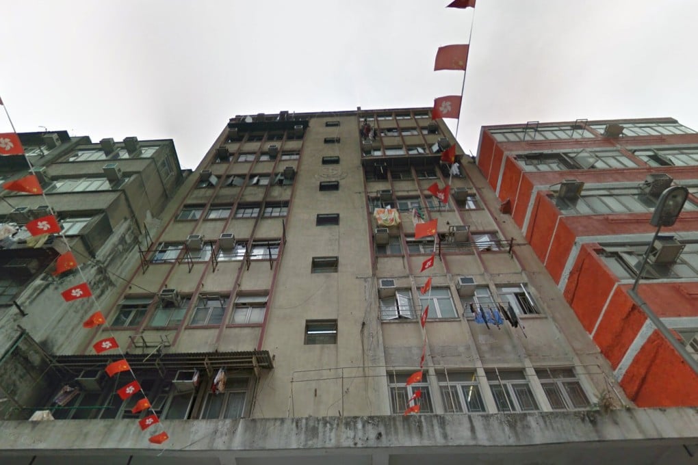 The Sing On Building in Yau Ma Tei was the scene on a fire on Friday morning. Photo: Handout
