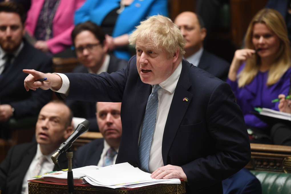 UK Prime Minister Boris Johnson speaks in the House of Commons on March 30. Photo: UK Parliament via PA Media / dpa