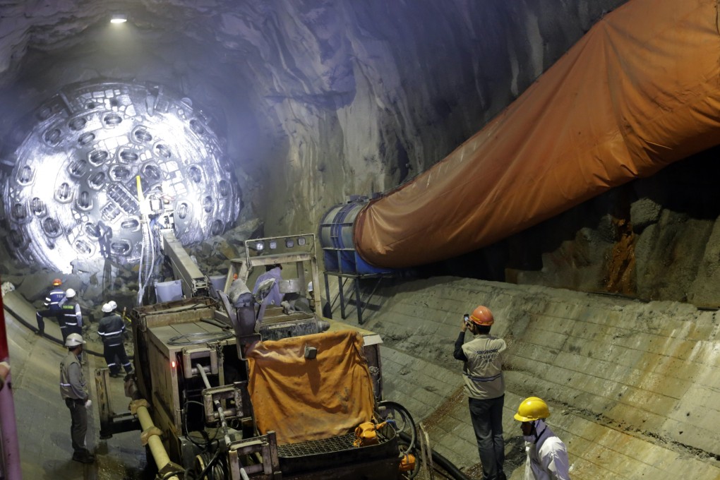 Construction of the Coca Codo Sinclair hydroelectric project in El Chaco,  Ecuador, in 2015. The dam is both a symbol of China’s increased presence in Latin America, and the hidden costs US officials claim come with involvement with Chinese-financed infrastructure.  Photo: Xinhua