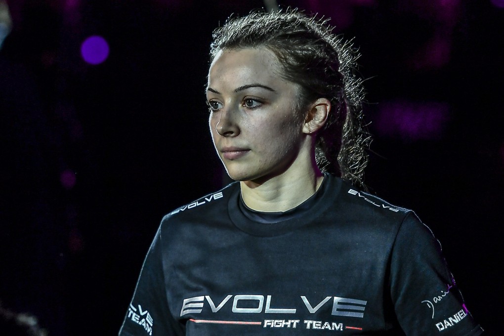 Danielle Kelly walks out for an atomweight grappling match with Mei Yamaguchi at ONE X on March 26 in Singapore. Photo: ONE Championship.