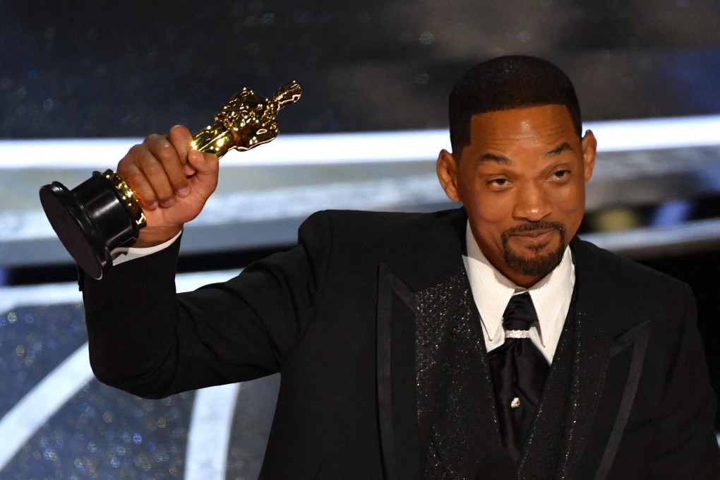 US actor Will Smith accepts the award for Best Actor in a Leading Role for “King Richard” during the 94th Oscars at the Dolby Theatre in Hollywood, California, on Sunday. Photo: AFP