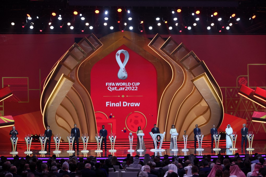 The draw for the 2022 World Cup finals took place at the Doha Exhibition & Convention Centre. Photo: Reuters