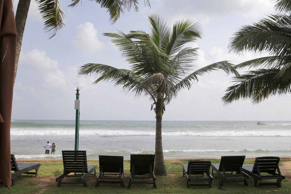 Lounge chairs lie on a deserted beach in Hikkaduwa, Sri Lanka. Sri Lanka was the Lonely Planet guide’s top travel destination for 2019. Photo: Photo: AP