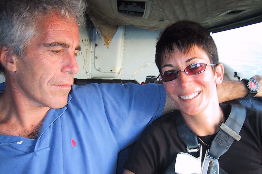 An undated picture shows British socialite Ghislaine Maxwell and US financier Jeffrey Epstein posing inside a private jet. Photo: US Attorney Office via dpa