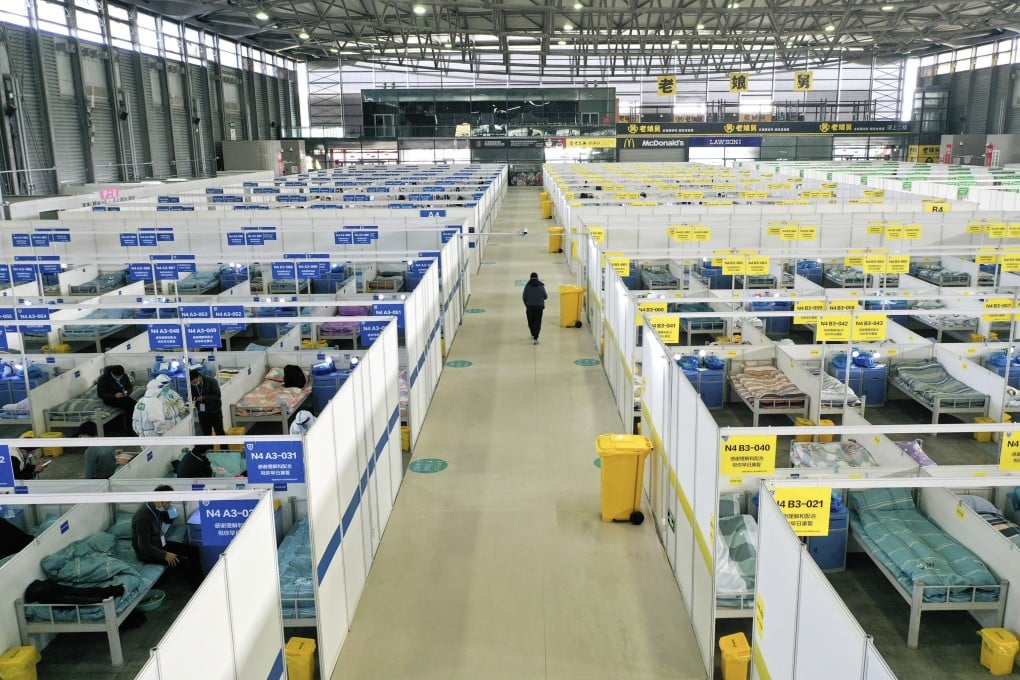 The Shanghai New International Expo Centre has been turned into a mass quarantine site. Photo: Xinhua via AP