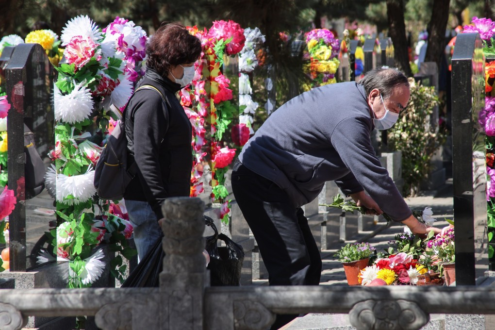 The Ching Ming Festival is a time to tend tombs and remember the dead. Photo: EPA-EFE