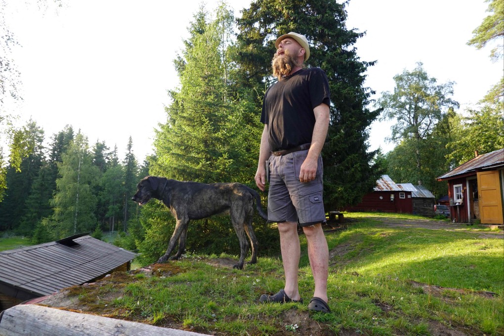 Tapp Lars Arnesson, owner of a traditional Swedish seasonal farm near Malung, Sweden, practices the vocal technique known as kulning that is used to call cattle back after a day’s grazing, and which featured in the Disney movie Frozen 2. Photo: AFP