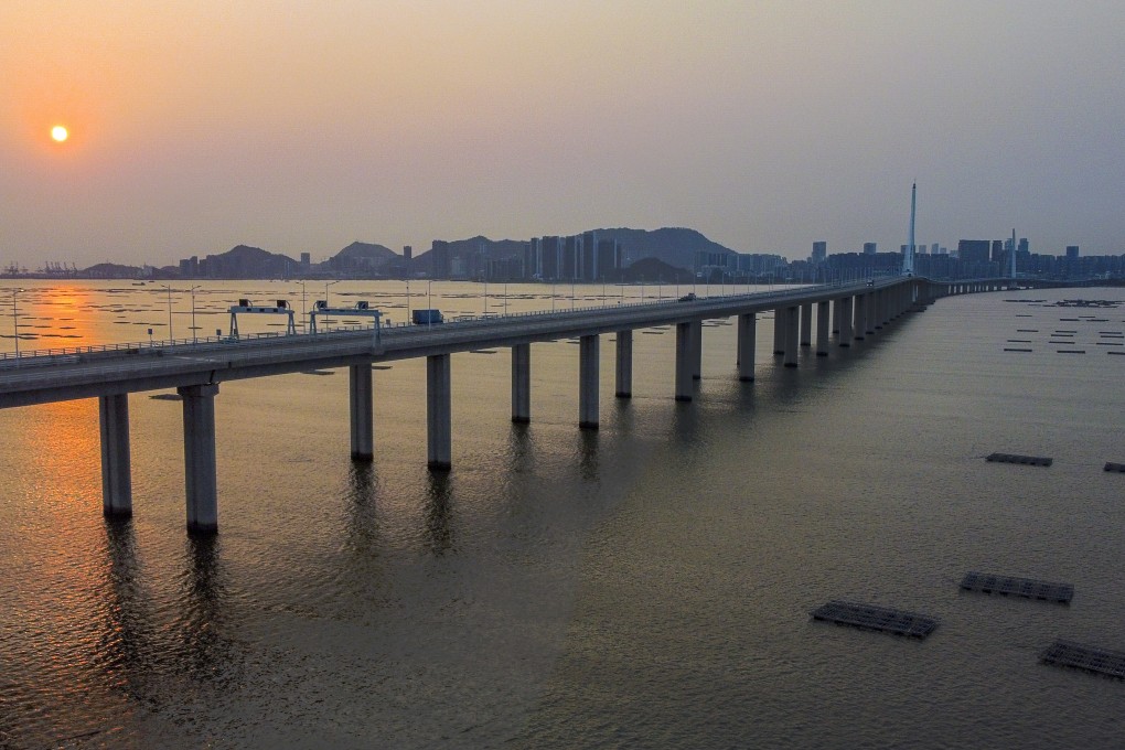 Vehicles cross the Shenzhen Bay Bridge to go to the Shenzhen Bay Control Point on April 29, 2021. Hong Kong’s next chief executive could look to Shenzhen as a source of inspiration and collaboration to improve the city’s economy and technological development. Photo: Martin Chan