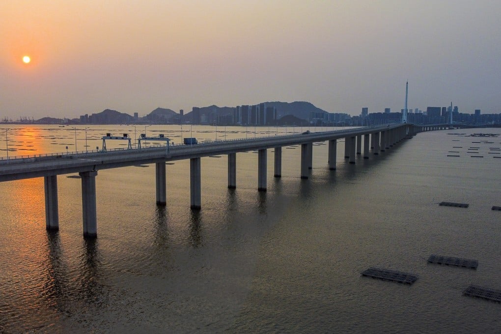 Vehicles cross the Shenzhen Bay Bridge to go to the Shenzhen Bay Control Point on April 29, 2021. Hong Kong’s next chief executive could look to Shenzhen as a source of inspiration and collaboration to improve the city’s economy and technological development. Photo: Martin Chan