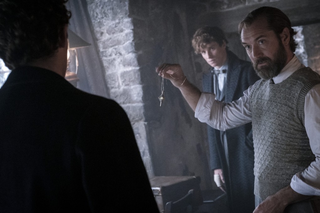 Jude Law (front) and Eddie Redmayne in a still from Fantastic Beasts: The Secrets of Dumbledore.