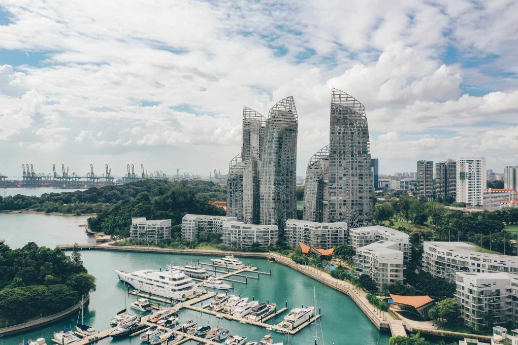 Modern and luxury homes in Singapore, at the Keppel Bay Yacht Marina area in the city centre Photo: Getty Images