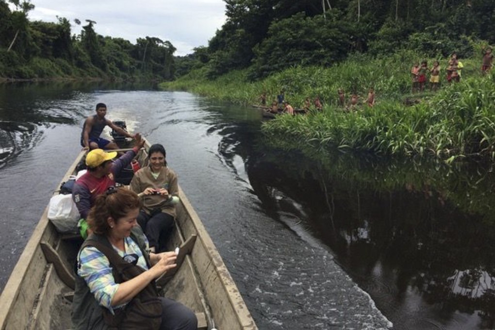 Maria Gloria Dominguez-Bello (front), a scientist at Rutgers University in the US, visits tribes in the Amazon to  collect faecal samples thought to hold the answers to improving our gut health. Photo: Rutgers