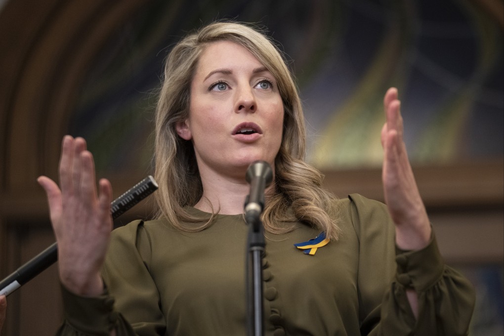 Canadian Foreign Affairs Minister Melanie Joly told her Chinese counterpart that all countries should denounce Russia’s invasion of Ukraine. Photo: AP