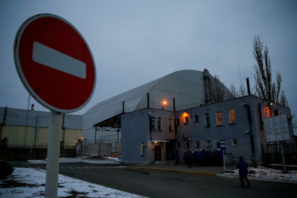 The New Safe Confinement (NSC) structure over the old sarcophagus covering the damaged fourth reactor at the Chernobyl Nuclear Power Plant, in Chernobyl, Ukraine. Photo: Ukraine