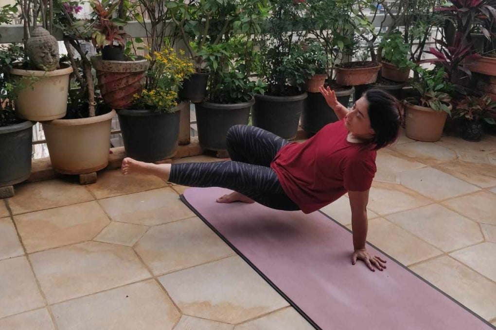 Sharika Katoch, 47, has been doing “animal flow” (AF) workouts for three years, and loves the sheer novelty of them. The bodyweight workouts require no equipment and can be done in a small space anywhere. Photo: courtesy of Sharika Katoch.