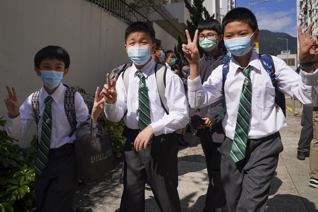 In-person classes from kindergartens to secondary schools will resume in stages.  Photo: Sam Tsang