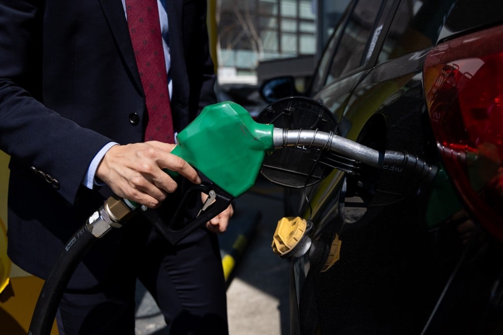 A driver refuels a vehicle at a petrol station in Gimpo, South Korea. Asia’s fourth-largest economy almost entirely relies on imports for its fossil fuel needs. Photo: Bloomberg