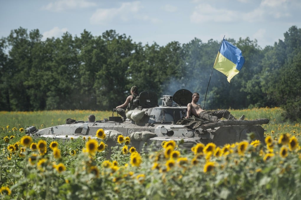 A field with sunflowers in eastern Ukraine. Prices for grains and vegetable oils reached their highest levels because of Russia’s invasion. Photo: AP