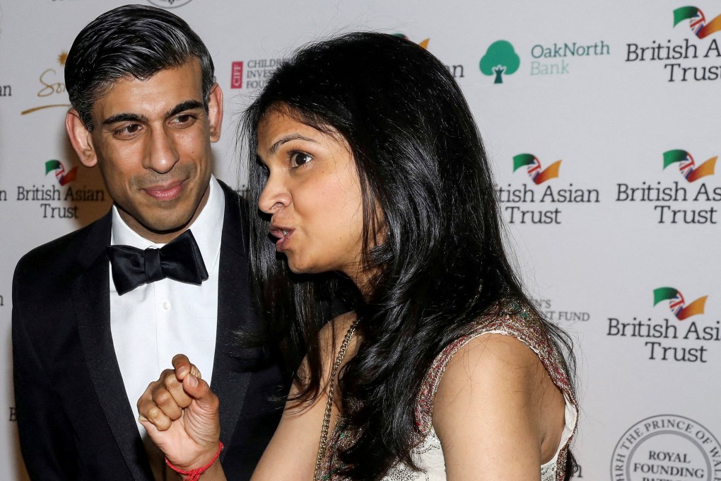 British Chancellor of the Exchequer Rishi Sunak and his wife Akshata Murthy in February 2022. Photo: Reuters