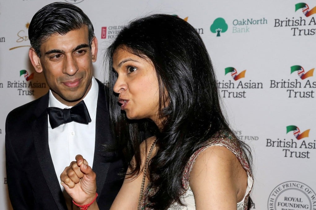 British Chancellor of the Exchequer Rishi Sunak and his wife Akshata Murthy in February 2022. Photo: Reuters