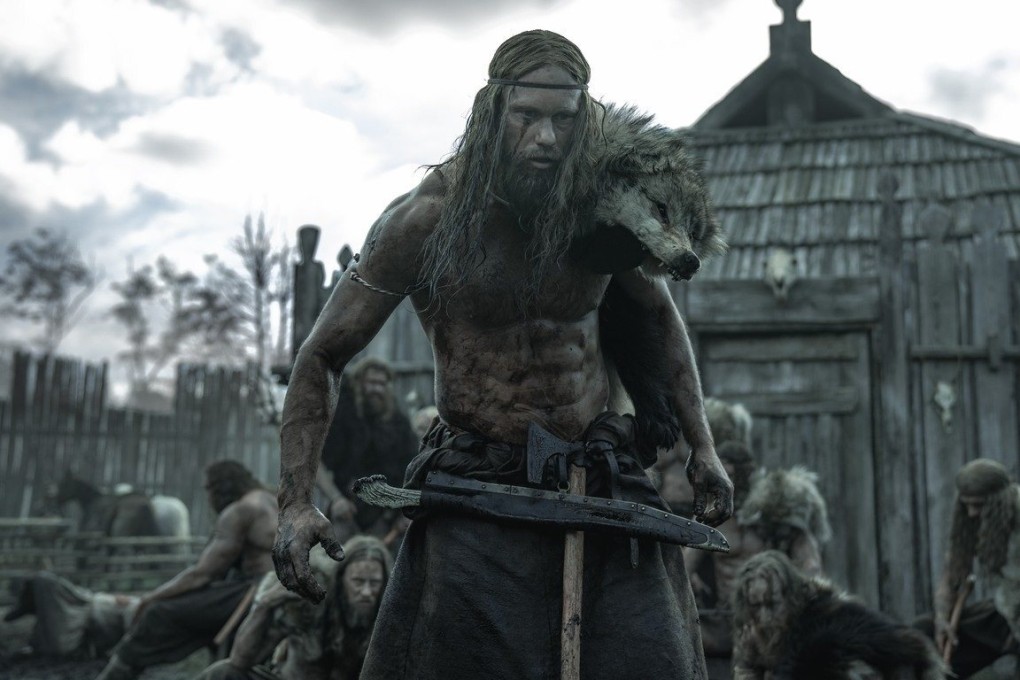 Alexander Skarsgard in a still from The Northman, directed by Robert Eggers. Claes Bang co-stars.