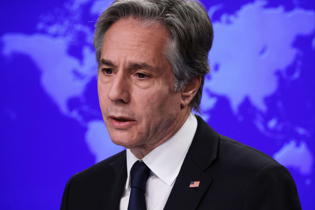 US Secretary of State Antony Blinken discussing the department’s annual human rights report on Tuesday in Washington. Photo: Getty Images/AFP