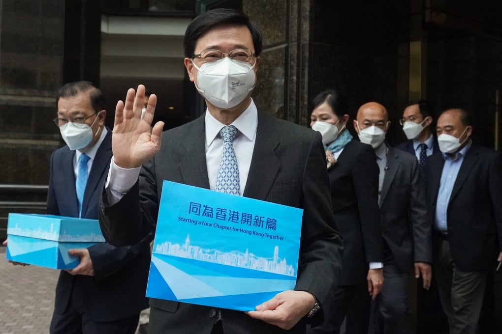 Hong Kong chief executive hopeful John Lee Ka-chiu. Photo: Felix Wong