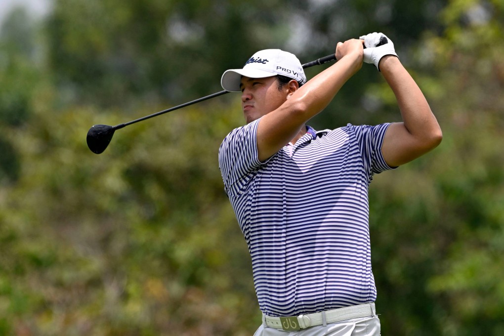 Sihwan Kim on his way to victory in the Asian Mixed Stableford Challenge near Pattaya. Photo: AFP
