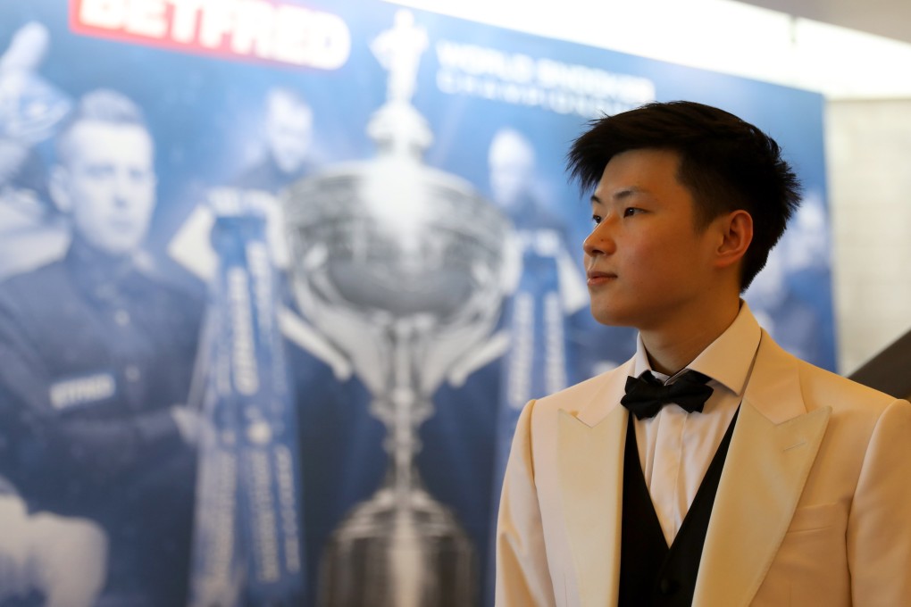 Zhao Xintong is one of four Chinese players competing at the 2022 World Snooker Championship in Sheffield. Photo: Xinhua