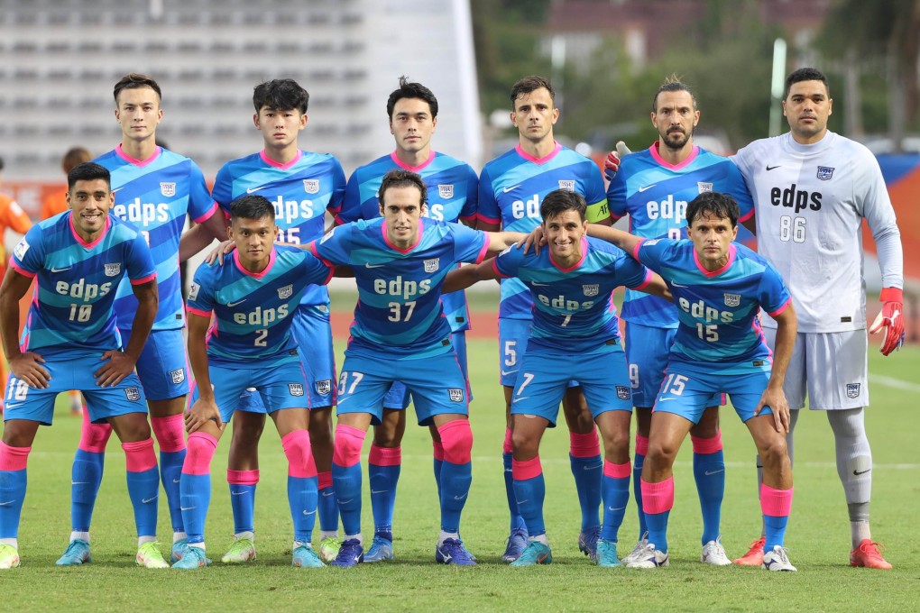 The Kitchee starting team before the AFC Champions League group game against Chiangmai United at the Buriram City Stadium in Thailand. Photo: Kitchee