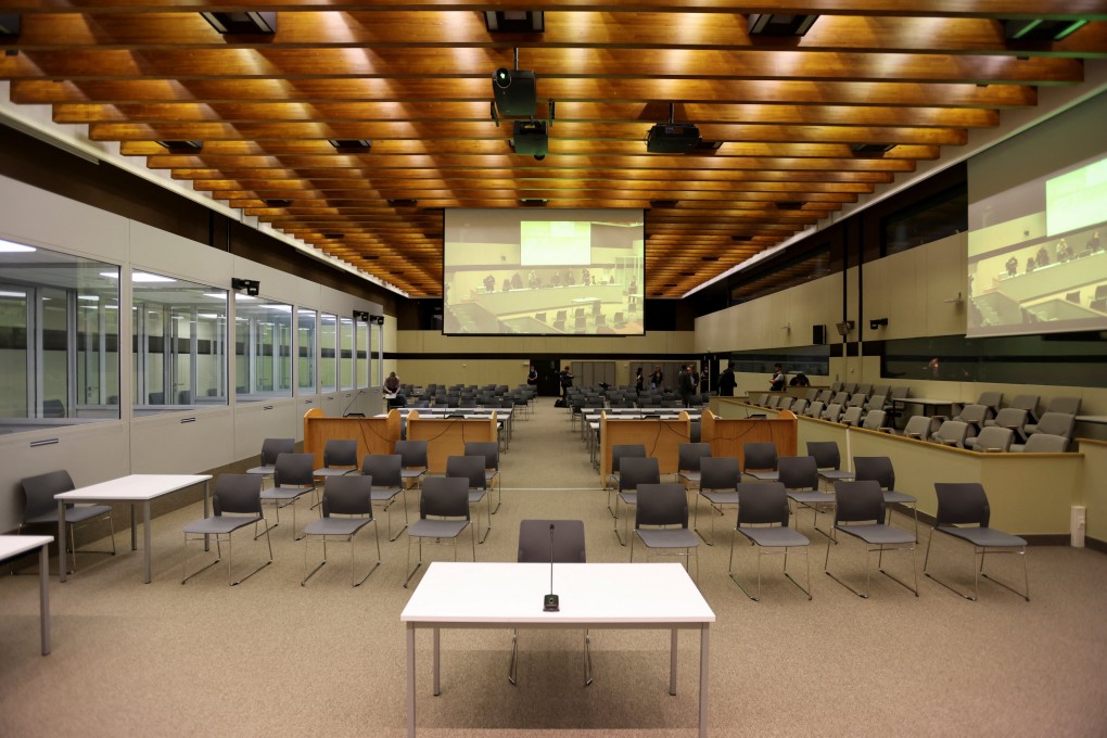 A general view of the hall before the opening of the Belgian trial of alleged Paris attack accomplices at a court in Brussels, Belgium on Tuesday. Photo: Reuters