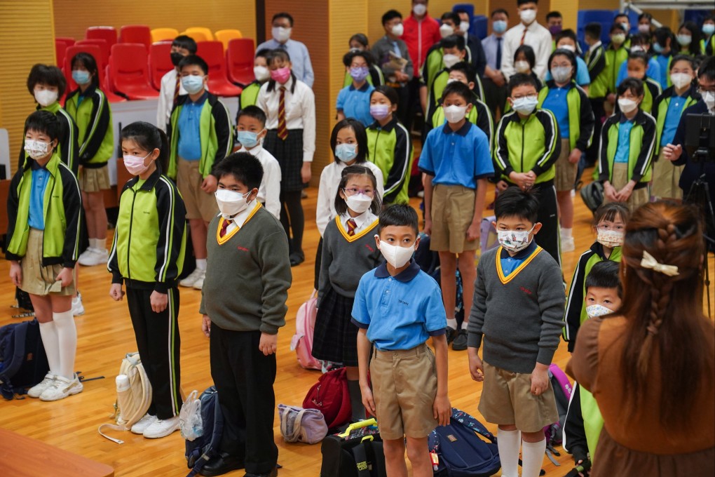 Primary and international schools in Hong Kong finally opened their doors to students on Tuesday morning after a three-month suspension. Photo: Sam Tsang