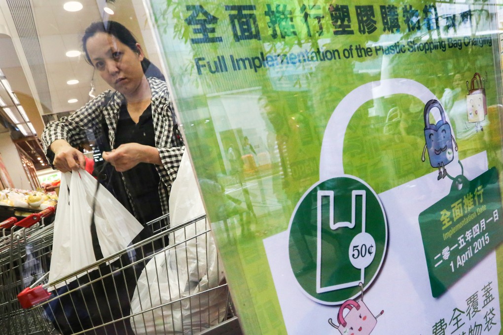 The plastic bag levy was fully implemented in April 2015. Photo: SCMP