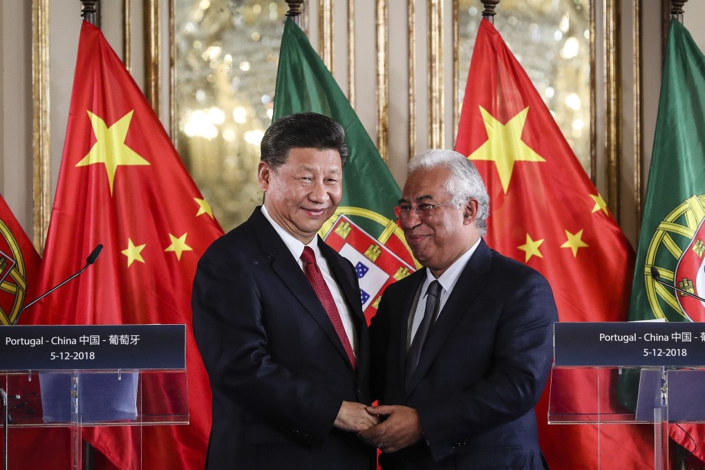China’s President Xi Jinping and Portugal’s Prime Minister Antonio Costa. Photo: EPA-EFE