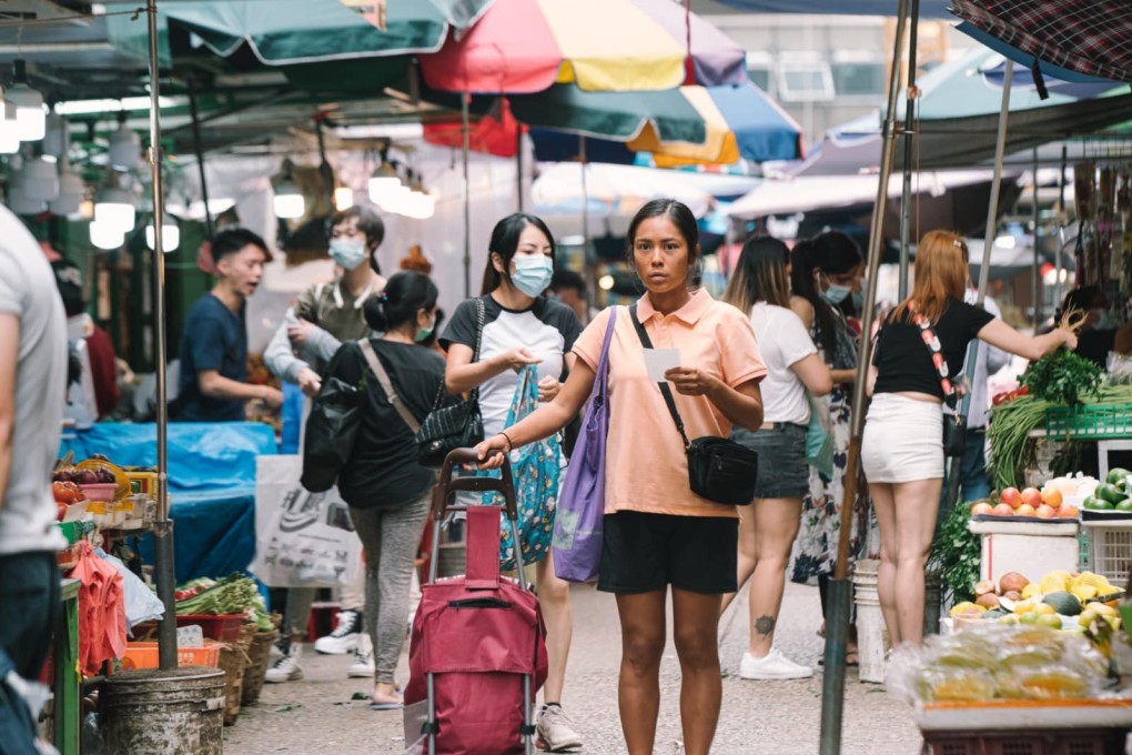 Actress Franchesca Wong darkened her skin to portray a Filipino foreign domestic worker. Photo: TVB
